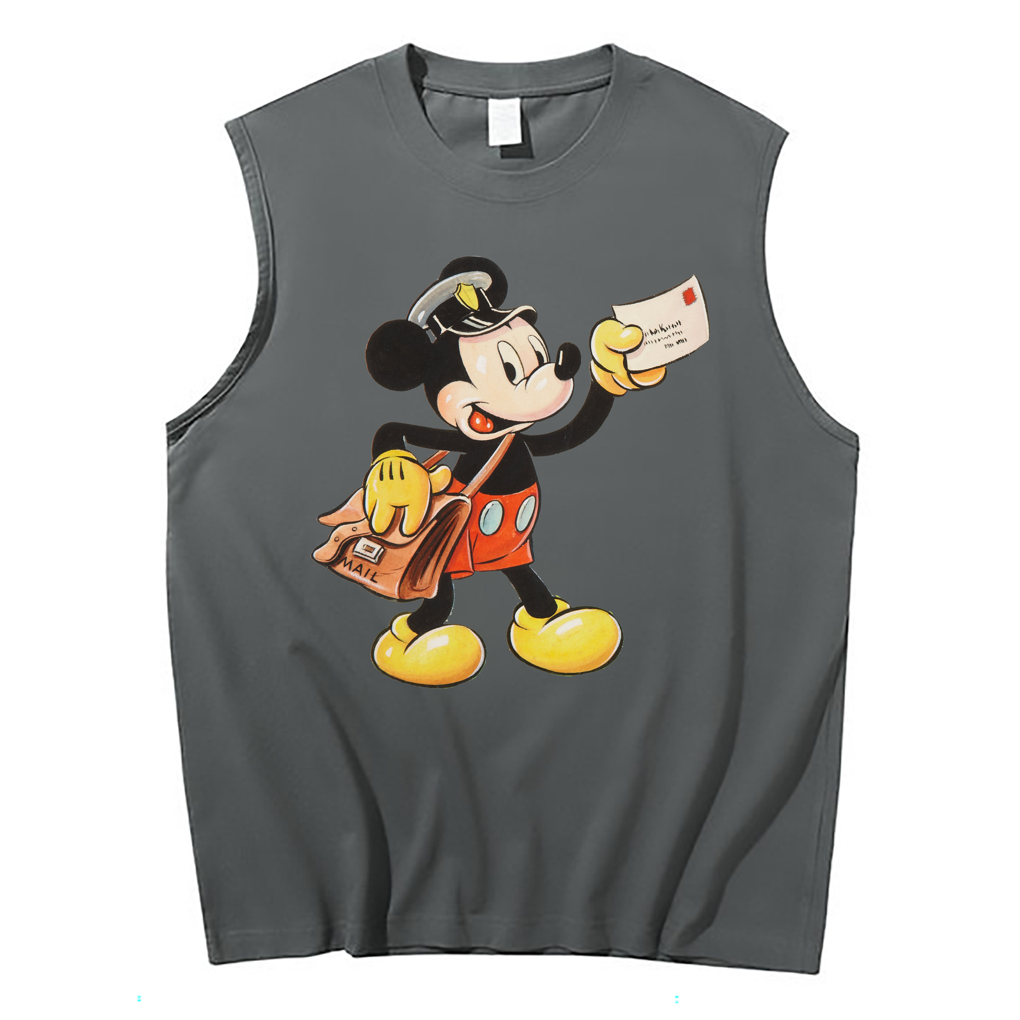 ミッキーマウス Mickey Mouse コットン100％タンクトップ（フロントプリント）